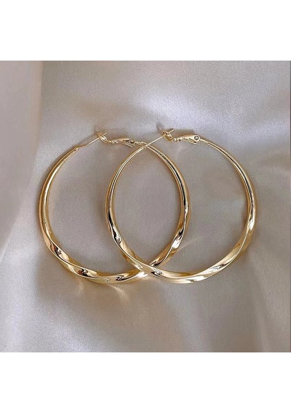 Zirkon Küpe Tasarımı Minimalist Vegan Loop Geometrik Inci Küpe (Yurt Dışından)