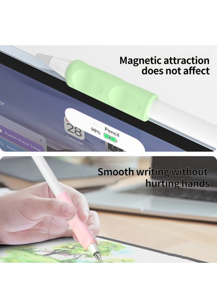 Apple Pencil Için 2 Adet Silikon Kılıf, Huawei M-Pencil Serisi Kalem Kapağı Tutacağı-Yeşil (Yurt Dışından) modelleri