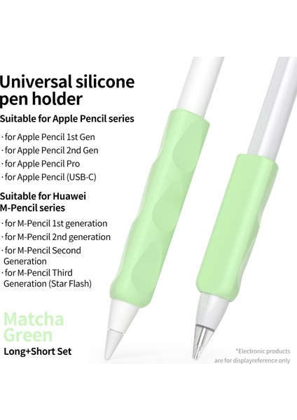Apple Pencil Için 2 Adet Silikon Kılıf, Huawei M-Pencil Serisi Kalem Kapağı Tutacağı-Yeşil (Yurt Dışından) indirimleri