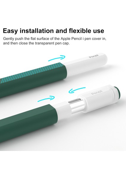 Apple Pencil (Usb-C) Için Şık Jelly Silikon Kılıf Stylus Kalem Koruyucu Kılıf-Koyu Yeşil (Yurt Dışından)