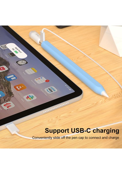 Apple Pencil (Usb-C) Için Şık Jelly Silikon Kılıf Stylus Kalem Koruyucu Kılıf-Koyu Yeşil (Yurt Dışından)