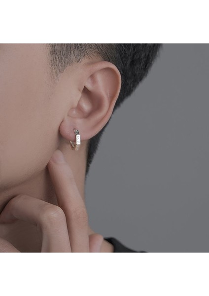 Küpe Erkek S925 Gümüş Küpe Vintage Küpe (Yurt Dışından)