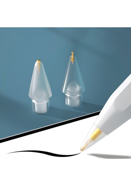 2'si 1 Arada 6.0 Pirinç Iğne + 7.0 Pirinç Kısa Iğne Kalem Uçları Seti Apple Pencil 1. Nesil/2. Nesil Çizim/yazma Için Yedek Uçlar (Yurt Dışından)