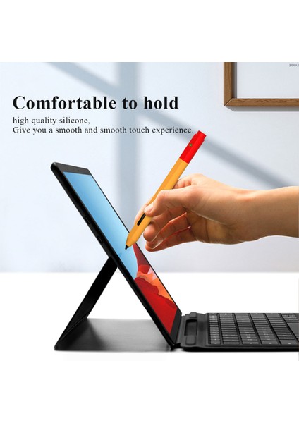Microsoft Surface Kalem Sıvı Silikon Koruyucu Kalem Kutusu Toz Geçirmez Sarma Kapak Kılıfı-Turuncu (Yurt Dışından) modelleri