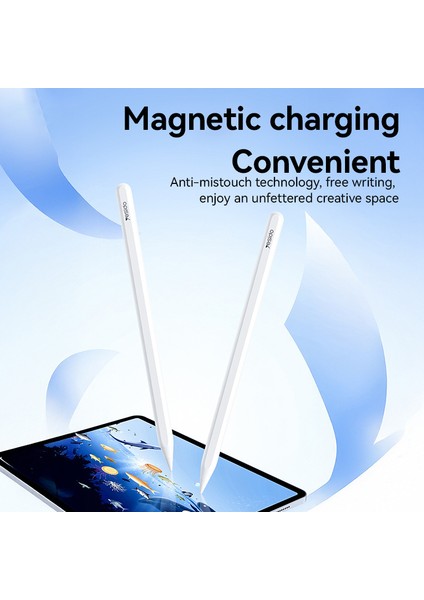 Yesıdo ST18 iPad Stylus Kalem Kablosuz Şarj Uyumlu Manyetik Bağlantı Dokunmatik Ekran Kalemi (Yurt Dışından)