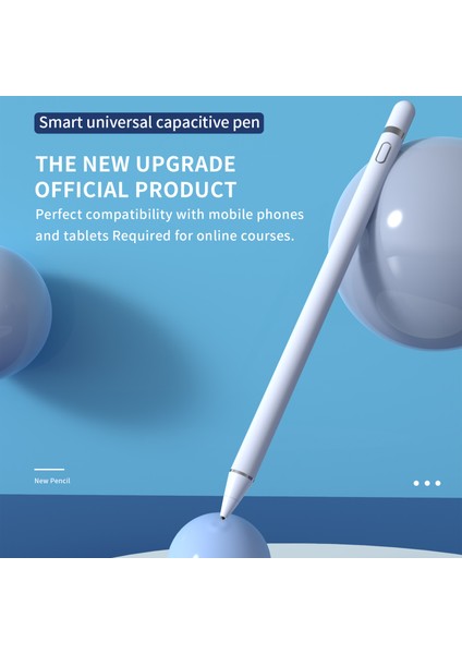 Gen. 2 Pen Aktif Kapasitif Kalem Otomatik Uyku Pil ile Çalışan Kablosuz Kalem Cep Telefonları, Tabletler Için-Beyaz (Yurt Dışından) modelleri