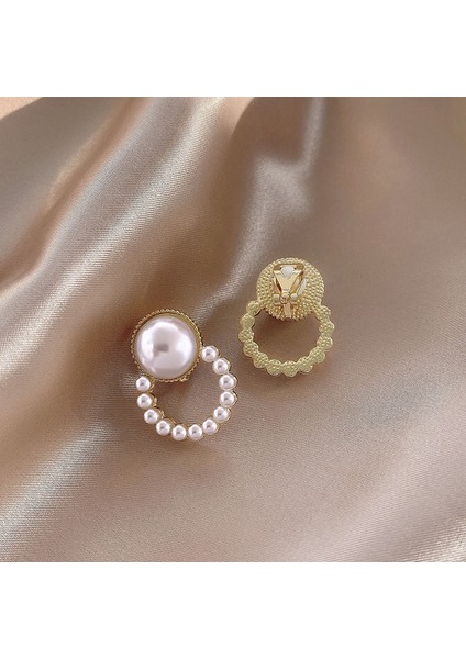 Kulak Deliksiz Kulak Klipsleri Mizaç Küpeleri Fransız Retro Inci Küpeler (Yurt Dışından)