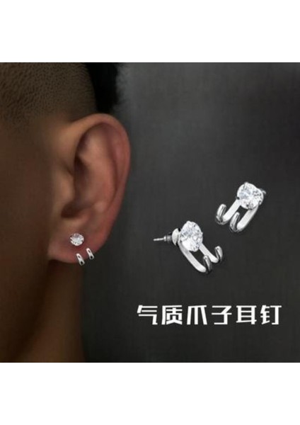 Küpe Erkek S925 Gümüş Küpe Gelgit Retro Küpe (Yurt Dışından)