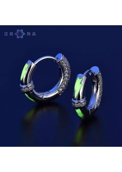 Küpe Erkek S925 Gümüş Küpe Gelgit Retro Küpe (Yurt Dışından)