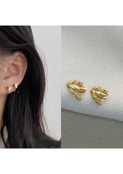 Büyük Halka Küpeler Basit Düz Halka Küpeler Küpeler (Yurt Dışından)