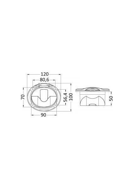 Hortumlu Duş ve Yuva Inox 2.5 Metre Düz Veya Dikey Montaj Için 45 ° Eğimlidir