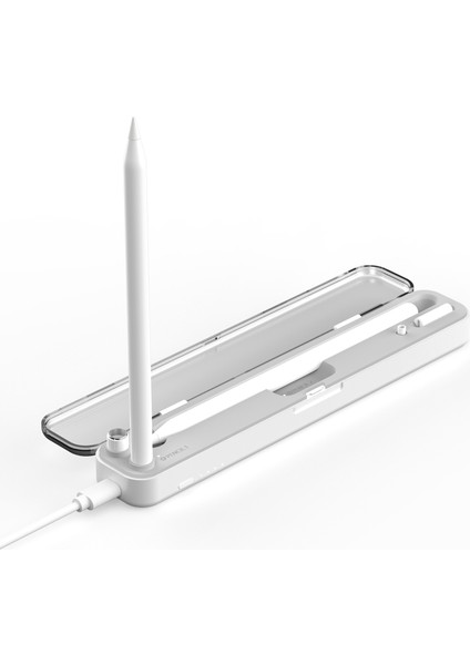 P2 2'si 1 Arada Kablosuz Şarj Kutusu Taşıma Çantası Apple Pencil 2./1. Nesil, Kapaklı Saklama Kutusu Kalem Tutucu (Yurt Dışından)