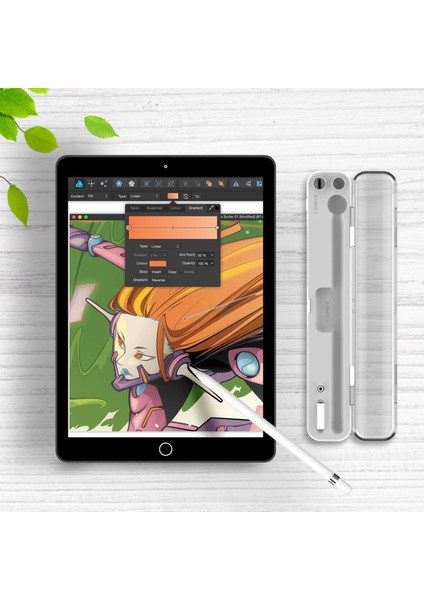 P2 2'si 1 Arada Kablosuz Şarj Kutusu Taşıma Çantası Apple Pencil 2./1. Nesil, Kapaklı Saklama Kutusu Kalem Tutucu (Yurt Dışından)