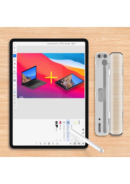 P2 2'si 1 Arada Kablosuz Şarj Kutusu Taşıma Çantası Apple Pencil 2./1. Nesil, Kapaklı Saklama Kutusu Kalem Tutucu (Yurt Dışından)