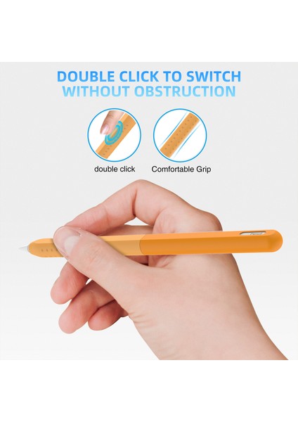 Stoyobe Apple Pencil Pro/kalem (2. Nesil) Silikon Kılıf Düşmeye Karşı Dayanıklı 2 Parçalı Kalem Koruyucu Kılıf-Dereceli Turuncu (Yurt Dışından) fırsatları