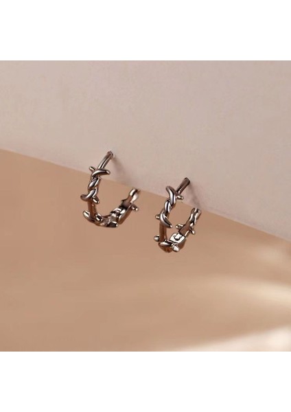 Küpe Erkek S925 Gümüş Küpe Gelgit Retro Küpe (Yurt Dışından)