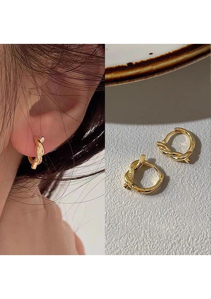Büyük Halka Küpeler Basit Düz Halka Küpeler Küpeler (Yurt Dışından)
