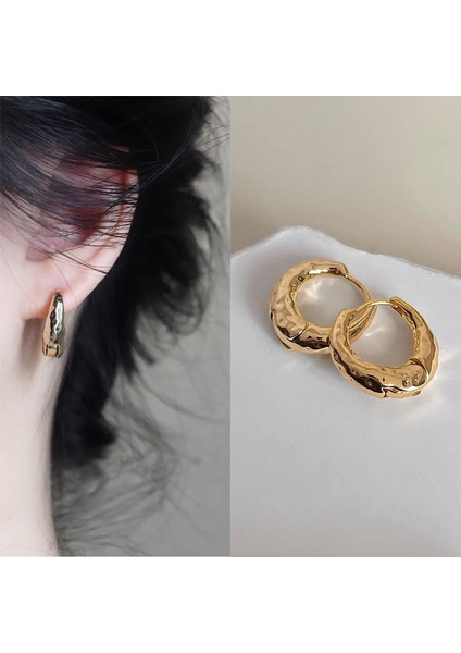 Büyük Halka Küpeler Basit Düz Halka Küpeler Küpeler (Yurt Dışından)