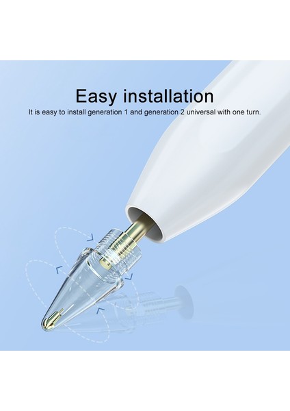 2 Adet/takım 6.0 Şeffaf Kalem Uçları Kalem Uçları Apple Pencil 1. Nesil/2. Nesil iPad Pencil Için Yedek Uçlar (Yurt Dışından)