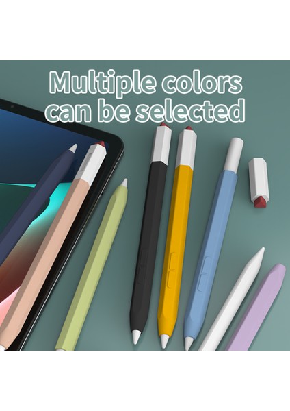 Love Meı Klasik Stil Retro Kalem Kutusu Yumuşak Silikon Kılıf Xiaomi Ilham Kalemi (2.) Kaymaz Kalem Tutacağı 2 Adet Kapaklı-Koyu Mavi (Yurt Dışından)