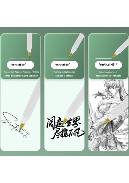 Apple Pencil (2. Nesil)/kalem (1. Nesil)/kalem (Usb-C)/pencil Pro Tips 2b Damping Silent-Fine Point/transparent Yellow Için (Yurt Dışından)