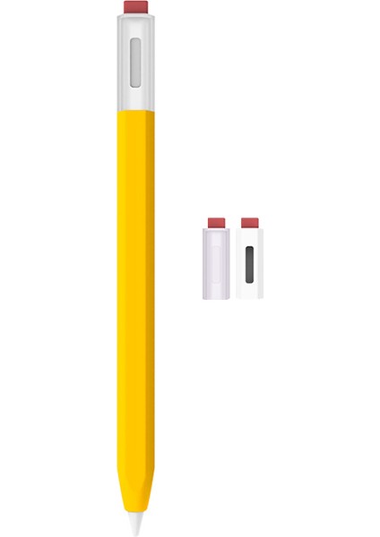 Love Meı Klasik Stil Retro Kalem Kutusu Yumuşak Silikon Kılıf Xiaomi Ilham Kalemi (2.) Kaymaz Kalem Tutacağı 2 Adet Kapaklı-Sarı (Yurt Dışından)