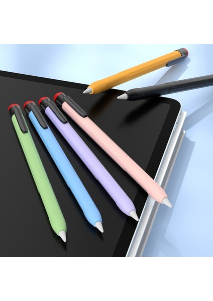 Apple Pencil Pro/pencil (2. Nesil) Stylus Kalem Kılıfı Silikon Toz Önleyici Klips Tasarım Kapağı-Sarı (Yurt Dışından)