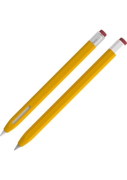 Love Meı Apple Pencil Pro/kalem (2. Nesil) Vintage Sıvı Silikon Koruyucu Kılıf Stylus Kalem Düşmeye Karşı Toz Önleyici Kapak-Sarı (Yurt Dışından)