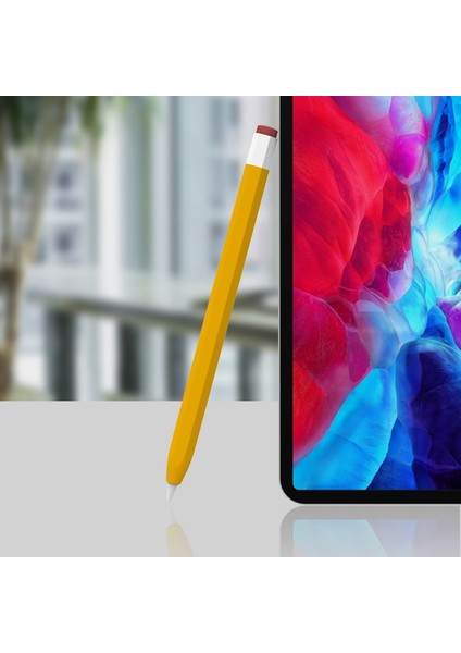 Love Meı Apple Pencil Pro/kalem (2. Nesil) Vintage Sıvı Silikon Koruyucu Kılıf Stylus Kalem Düşmeye Karşı Toz Önleyici Kapak-Sarı (Yurt Dışından)