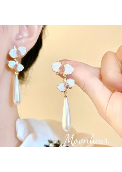 Deliksiz Kulak Klipsleri Çiçek Fransız Mizaç Küpeler Küpeler (Yurt Dışından)