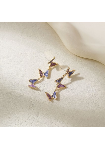 Püskül Koleksiyon Küpeler Moda Küpeler Zirkon Küpeler Uzun (Yurt Dışından)