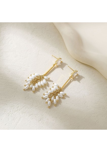 Püskül Koleksiyon Küpeler Moda Küpeler Zirkon Küpeler Uzun (Yurt Dışından)