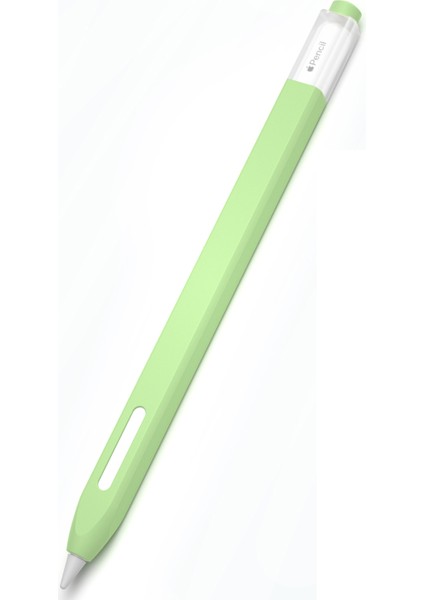 Apple Pencil Pro/pencil (2. Nesil) Jelly Stylus Kalem Silikon Kılıf Düşmeye Karşı Dayanıklı Kir Önleyici Kapak (Kısa Versiyon)-Matcha Yeşili (Yurt Dışından)