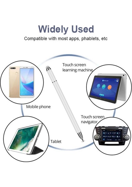 JB03 Evrensel 3'ü 1 Arada Yuvarlak Disk/kumaş/tükenmez Kalem Ucu Kapasitif Stylus Kalem Tablet Telefon Yüksek Hassasiyetli Yazma Aracı Manyetik Adsorpsiyon Kapağı ile (Yurt Dışından)
