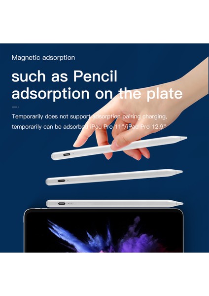 3pro-Kc Aktif Kapasitif Kalem iPad Için Ultra Ince Taşınabilir Kablosuz Kalem Desteği Manyetik Adsorpsiyon (Yurt Dışından) fırsatları