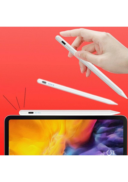2259 iPad Aktif Stylus Kalem Avuç Içi Reddetme Eğim Hassasiyeti Manyetik Bağlantı Dokunmatik Ekran Kalemi (Yurt Dışından)