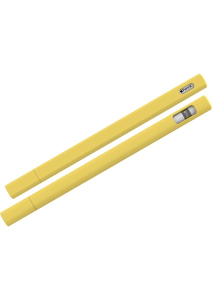 Love Meı Üçgen Şekilli Silikon Kalem Kapağı Koruyucu Kılıf Apple Pencil 1.0-Sarı (Yurt Dışından)