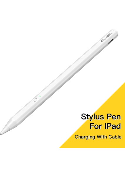 Essager LED Işıklı Kapasitif Kalem Şarjlı Dokunmatik Ekran Kalemi iPad Air (2022)/PRO 11 Inç (2021)/PRO 12.9 (2021)/MINI (2021) (Yurt Dışından)