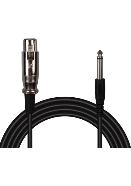 6.3mm Mono Erkek Canon Dişi 4 Metre Mikrofon Ara Kablosu (4172)