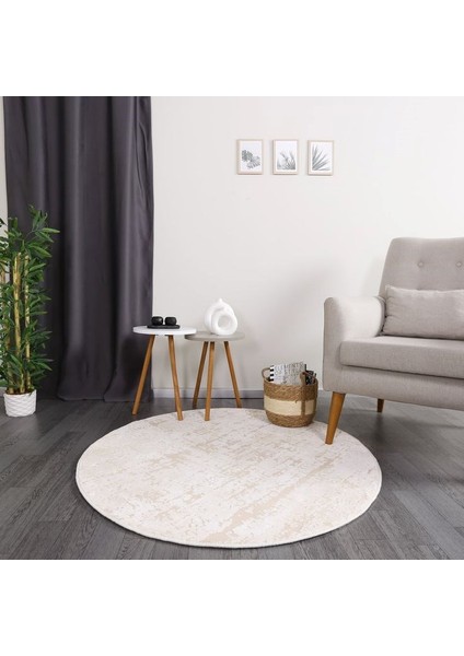 Yuvarlak Kaymaz Taban Peluş Yolluk Halı