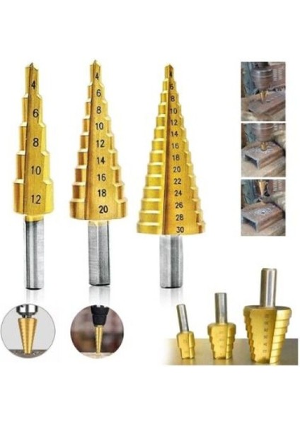 Kademeli Matkap Ucu Sac Delme Panç Seti