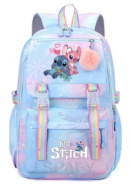"lilo And Stitch Büyük Kapasiteli Su Geçirmez Sırt Çantası Okul Kawaii Anime Cosplay Çantası Seyahat Çantası Okul Öğrenci Kız Hediyesi " (Yurt Dışından)