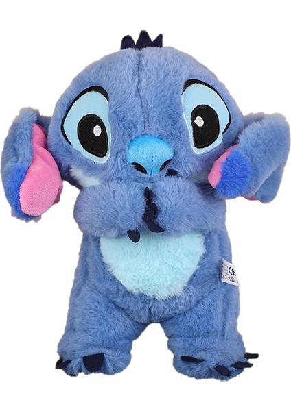Lilo ve Stitch Nefes Alan Çocuk Peluş Sakinleştirici Oyuncak Karikatür Bebek Müzik Işık Uyku Oyuncağı Pembe Stitch (Yurt Dışından)