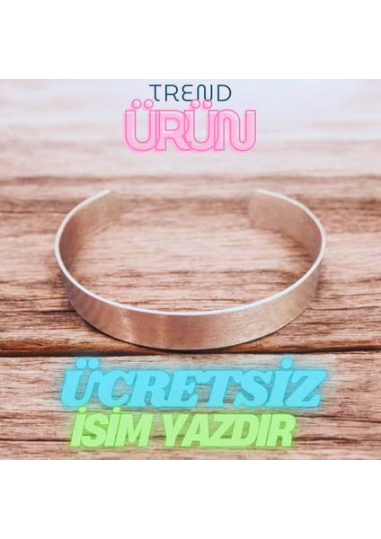 Düz Bilezik ( 11MM Genişlik ) Saf Bakır Bilezik, [ucretsiz Isim Veya Dua Yazılır]