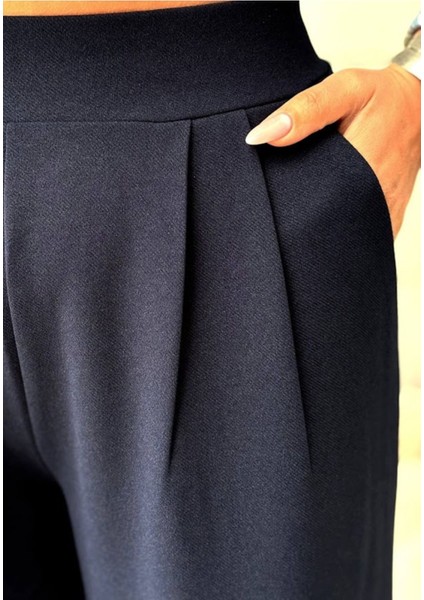 Kadın Krep Gabardin Palazzo Pantolon