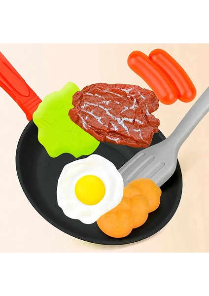 8 Adet Çocuk Mutfak Gıda Oyuncakları Simülasyon Tencere Oyun Seti Rol Yapma Oyunu Tencere Biftek Sebze Ekmek Sosisli Sandviç Omlet Çocuk Hediyesi (Yurt Dışından)