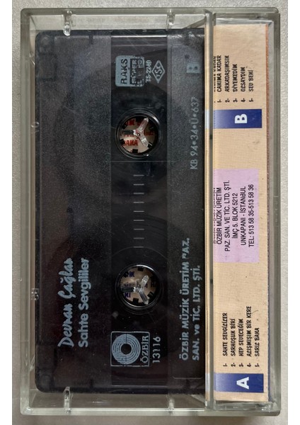 Devran Çağlar Sahte Sevgililer Kaset (Orijinal Dönem Baskı Kaset)