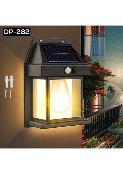 Ampül Şeklinde Solar Bahçe Lambası