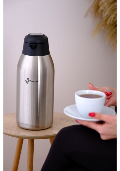 Png-1300B Paslanmaz Çelik Çay Termosu 3 Litre Çift Katlı