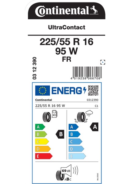 225/55 R16 95W Fr Uc Oto Yaz Lastiği (Üretim Yılı:2023)